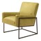 Homeroots 26" Olive Green And Bronze Velvet And Upholstered Arm Chair 556478 - alternate 4