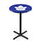 Holland Bar Stool Co 42" Blk Wrinkle Toronto Maple Leafs Pub Table, 36" dia. Top L211B4236TorMpl - alternate 1