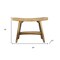 Homeroots Contemporary Teak Outdoor Bench In Natural Finish 376727 - alternate 5