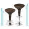 Elama 2 Piece Adjustable Backless Wicker Bar Stool in Brown with Chrome Base ELM-901-BROWN - alternate 4