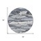 Homeroots 8' Gray And Silver Round Abstract Washable Indoor Outdoor Area Rug 612511 - alternate 5
