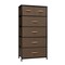 Homeroots 23" Brown Steel and Fabric Six Drawer Combo Dresser 484710 - alternate 1