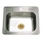 Kingston Brass 25-Inch Stainless Steel Self-Rimming Single Bowl Drop-In Kitchen Sink, 1-Hole with Strainer KGKTS2522817 - alternate 1