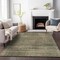 Homeroots 8' X 10' Brown Beige And Taupe Striped Washable Indoor Outdoor Area Rug 588079 - alternate 3