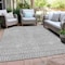 Homeroots 5' X 8' Gray And Silver Geometric Washable Indoor Outdoor Area Rug 594468 - alternate 3