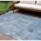 Homeroots 10' X 14' Denim Blue And Ivory Abstract Washable Indoor Outdoor Area Rug 596859 - alternate 1
