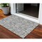Homeroots 3' X 5' Gray And Charcoal Abstract Washable Indoor Outdoor Area Rug 602503 - alternate 1