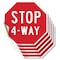 Signmission Stop 4-way, 4 inch X 4 inch, Vinyl Decal, 5PK OC-D-5PACK-4-8 - alternate 1