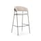Homeroots 30" Cream and Black Fabric and Metal Bar Height Bar Chair 605928 - alternate 4