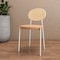 Leisuremod Euston Dining Chair with Velvet Seat and White Steel Frame in Brown ECW17BR - alternate 5