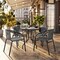 Flash Furniture Round Table Set, Aluminum, Glass, Metal, Plastic, Rattan, Clear TLH-087RD-037GY4-GG - alternate 8