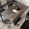 Flash Furniture Bennett 30 in x 48 in Solid Wood Indoor Tabletop, Dark Brown with 27 in x 15 in Black Double Column GSF-REC3048-DKBRN-TB002B-GG - alternate 6