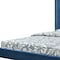 Homeroots Navy Blue Solid Wood King Upholstered Velvet Bed with Nailhead Trim 544791 - alternate 3