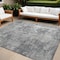 Homeroots 8' X 10' Gray Abstract Washable Non Skid Indoor Outdoor Area Rug 564266 - alternate 1