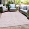 Homeroots 5' X 8' Pink Gray And Ivory Geometric Washable Indoor Outdoor Area Rug 594732 - alternate 4