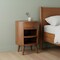 Homeroots 22" Chestnut Solid Wood Round One Drawer Nightstand 722569 - alternate 2