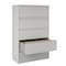 Hirsh 42" W 5 Drawer Lateral File Cabinet, Light Gray, A4/Legal/Letter 17650 - alternate 4