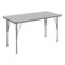 Flash Furniture Wren 48 in x 24 in Adjustable Height Activity Table, Thermal Laminate Top, Short Legs, Gray XU-A2448-REC-GRY-T-P-GG - alternate 1