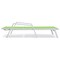 Leisuremod Marlin Patio Chaise Lounge Chair with Armrests in White Aluminum Frame, Green MLAW-77G - alternate 6