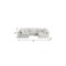 Homeroots 65" Beige Fabric Modular Sleeper Sofa With Ottoman 568273 - alternate 4