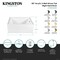 Kingston Brass 60-Inch Acrylic Rectangular 3-Wall Alcove Tub Combo w/ Waste and Overflow Drain, Right Hand Drain CVTAP603222R0 - alternate 3