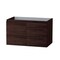 Homeroots 36" Dark Brown Wood Freestanding Bathroom Vanity With White Sink And Two Drawers 627430 - alternate 2