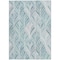 Homeroots 9' X 12' Aqua Mint Green And Silver Geometric Washable Indoor Outdoor Area Rug 589204 - alternate 4
