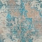 Homeroots 10' X 14' Teal Blue Ivory And Light Brown Damask Washable Indoor Outdoor Area Rug 596398 - alternate 5