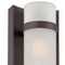 Homeroots Two Light Bronze and White Glass Wall Sconce 398548 - alternate 3