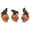 Gerson 6 in. Pumpkin Skull with Crow Fall Decor 2694870 - alternate 1
