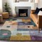 Homeroots 9' X 12' Green Purple And Blue Geometric Washable Indoor Outdoor Area Rug 604412 - alternate 4
