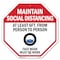 Signmission Maintain Social Distancing At Least, 18 Inch X 18 Inch, Plastic Sign OC-P-18-195 - alternate 1