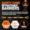 Xpose Safety Retractable Cone Barrier, Yellow/Black, 2in OD, 72-120 in, Road & Parking Safety CBY72/120-1-N - alternate 4