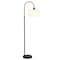 Homeroots 70" Black Arched Floor Lamp With White Frosted Glass Drum Shade 523424 - alternate 6