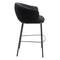Homeroots 30" Black And Bronze Shearling And Steel Bar Height Bar Chair 555704 - alternate 5
