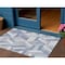 Homeroots 3' X 5' Denim Blue Geometric Washable Indoor Outdoor Area Rug 608058 - alternate 1