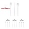 Smarty Had A Party Silver White Handle Moderno Plastic Cutlery Set - Spoons, Forks and Knives (240 Guests), 720PK 9320-SWSCS-CASE - alternate 5