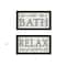 Homeroots Set Of Two Bath Relax 3 Black Framed Print Bathroom Wall Art, 2PK 407100 - alternate 3