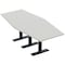Skutchi Designs 8ft Hexagon Conference Table With Power | Harmony Series | 8 Person Meeting Room Table HAR-HEX.IR-48X96-T.BK-U779-NA - alternate 1