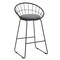 Homeroots Set of Two 26" Gray and Black Fabric and Metal Low Back Counter Height Bar Chairs, 2PK 555115 - alternate 2