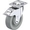 Blickle Swivel Plate Caster, Gry Nyln, 6-5/16", Brk, Caster Wheel/Tread Material: Nylon LEH-SPOG 160K-14-FI - alternate 1