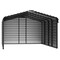 Arrow Storage Products 12 x 20 x 7 ft Charcoal Steel Carport with 3 Wall Kits CPHC122007ECL3 - alternate 1