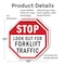 Signmission Stop Look Out for Forklift Traffic, 10 inch X 10 inch, Plastic Sign, 2PK OC-P-2PACK-10-41 - alternate 4