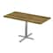 Correll Rectangle Cafe Table, 42 in W, 30 in L, 29 in H, Particleboard Top, Colonial Hickory SCT3042-53-98-53 - alternate 1