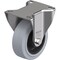Zoro Select Rgd Plate Caster, Rubber, 4 in., 330 lb. BX-POEV 100XR-SG - alternate 1