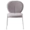 Leisuremod Celestial Boucle Dining Side Chair with White Powder Coated Iron Frame, Grey CCW-23GR - alternate 3
