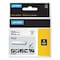 Dymo Rhino Permanent Vinyl Industrial Label Tape, 0.37x18 ft, Wht/Blk Print 18443 - alternate 1
