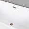 Kingston Brass 67" Acrylic Oval Double Ended Freestanding Tub with Drain, Glossy White/Antique Brass VT7DE673223C423 - alternate 4