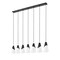Z-Lite Aimie 7-Light Linear Chandelier, 7 in W, Matte Black 828P7-7L-MB - alternate 3