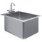 Amgood 16 in. x 20 in. x 12 in. Stainless Steel 1 Compartment Drop-In Sink with Faucet. NSF AMG SINK DIS S1C-162010-F-Z - alternate 1
